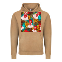 Vintage Camel western  chicken with sunflowers seamless pattern Vintage Hoodie - FaDigitalArtStudio
