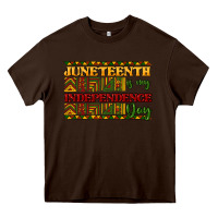 Chocolate Brown juneteenth is my independence day Heavy Core Tee - NancyCooperArtShop