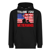 Black thank you veterans service patriot veteran day american flag t shirt Heavyweight Hoodie - maiPhamDesign