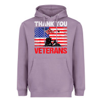 Lavender thank you veterans service patriot veteran day american flag t shirt Heavyweight Hoodie - maiPhamDesign