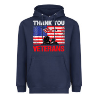 Thank You Veterans Service Patriot Veteran Day American Flag T Shirt Heavyweight Hoodie | Teevron