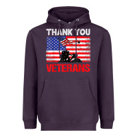 Plum thank you veterans service patriot veteran day american flag t shirt Heavyweight Hoodie - maiPhamDesign