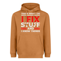 Meerkat Funny I Fix Stuff And I Know Things That's What I Do Funny T Shirt Heavyweight Hoodie - maiPhamDesign