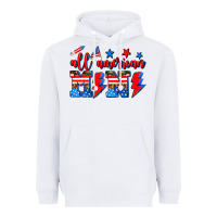White all american mimi Heavyweight Hoodie - AdoDesignShop