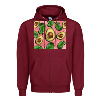Burgundy avacado pink tumbler Zipper Hoodie - BarkalooDesign