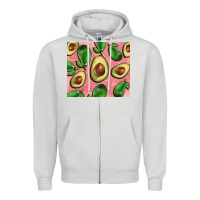 Dove Grey avacado pink tumbler Zipper Hoodie - BarkalooDesign