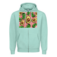 Seafoam avacado pink tumbler Zipper Hoodie - BarkalooDesign