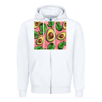 White avacado pink tumbler Zipper Hoodie - BarkalooDesign