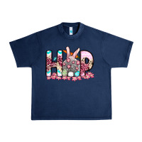 Navy Easter Day Hop bunny Urban Heavy Tee - OliviaCreatesArt