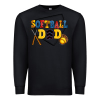 Black softball dad Premium Sweatshirt - AdoDesignShop