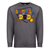 Charcoal Heather softball dad Premium Sweatshirt - AdoDesignShop