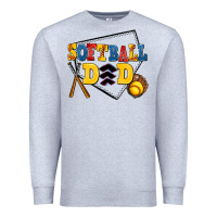 Heather Grey softball dad Premium Sweatshirt - AdoDesignShop