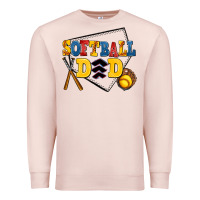 Pale Pink softball dad Premium Sweatshirt - AdoDesignShop