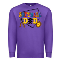 Purple softball dad Premium Sweatshirt - AdoDesignShop