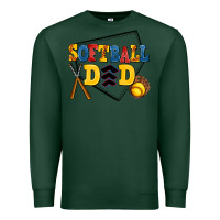 Sports Green softball dad Premium Sweatshirt - AdoDesignShop