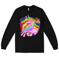 Black Pride unicorn Long Sleeve Tee - FaDigitalArtStudio