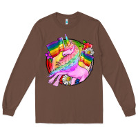 Chestnut Pride unicorn Long Sleeve Tee - FaDigitalArtStudio