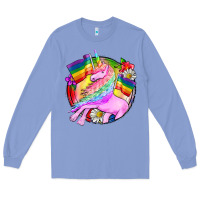 Colony Blue Pride unicorn Long Sleeve Tee - FaDigitalArtStudio