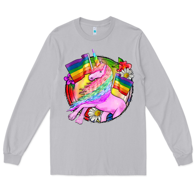 Pride Unicorn Long Sleeve Tee by FaDigitalArtStudio | Teevron