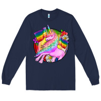 Navy Pride unicorn Long Sleeve Tee - FaDigitalArtStudio
