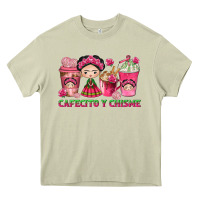 Mossy Cafecito y Chisme Coffee Cups Heavy Core Tee - texasbilliewilder
