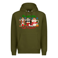 Army Green amiju sweating cause im bored Premium Hoodie - CowhideDigitalArt