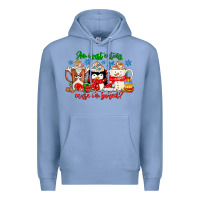 Colony Blue amiju sweating cause im bored Premium Hoodie - CowhideDigitalArt