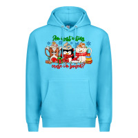 Ocean Blue amiju sweating cause im bored Premium Hoodie - CowhideDigitalArt