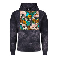 Cloud Black american yorkshire pig seamless pattern Vintage Hoodie - FaDigitalArtStudio