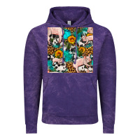 Cloud Purple american yorkshire pig seamless pattern Vintage Hoodie - FaDigitalArtStudio