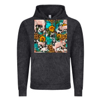 Vintage Black american yorkshire pig seamless pattern Vintage Hoodie - FaDigitalArtStudio