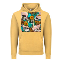 Vintage Mustard american yorkshire pig seamless pattern Vintage Hoodie - FaDigitalArtStudio