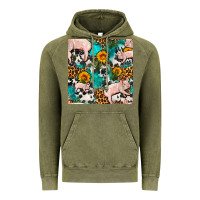 Vintage Olive american yorkshire pig seamless pattern Vintage Hoodie - FaDigitalArtStudio
