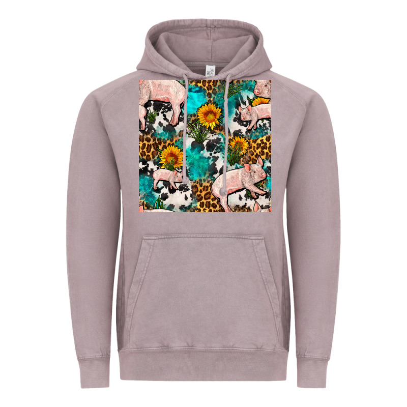 American Yorkshire Pig Seamless Pattern Vintage Hoodie by FaDigitalArtStudio | Teevron