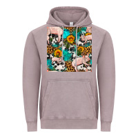 Vintage Zinc american yorkshire pig seamless pattern Vintage Hoodie - FaDigitalArtStudio