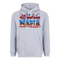 Heather Grey all american mama Heavyweight Hoodie - AdoDesignShop