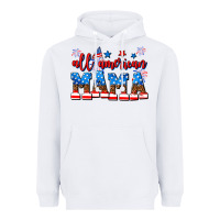 White all american mama Heavyweight Hoodie - AdoDesignShop