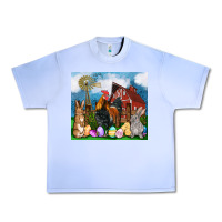 Grape Ice Farm animals 20oz Urban Heavy Tee - OliviaCreatesArt