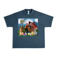 Midnight Navy Farm animals 20oz Urban Heavy Tee - OliviaCreatesArt