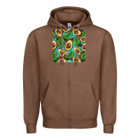 Chestnut avacado with turquoise and leopard background mug coaster Zipper Hoodie - BarkalooDesign