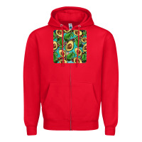 Red avacado with turquoise and leopard background mug coaster Zipper Hoodie - BarkalooDesign