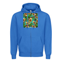 True Royal avacado with turquoise and leopard background mug coaster Zipper Hoodie - BarkalooDesign
