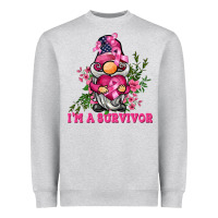 Heather Grey i'm a survivor gnome Heavyweight Sweatshirt - BarkalooDesign
