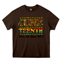 Chocolate Brown juneteenth free ish since 1965 Heavy Core Tee - NancyCooperArtShop