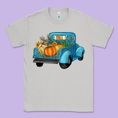 Fall Truck Classic Tee Designed By Artiststas