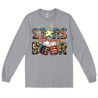 Heather Grey Stars stripes beer Long Sleeve Tee - FaDigitalArtStudio