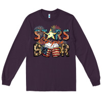 Plum Stars stripes beer Long Sleeve Tee - FaDigitalArtStudio
