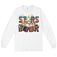 White Stars stripes beer Long Sleeve Tee - FaDigitalArtStudio
