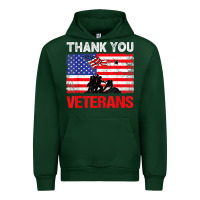 Forest Green thank you veterans service patriot veteran day american flag t shirt Urban Hoodie - maiPhamDesign