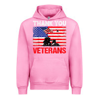 Fuchsia Pink thank you veterans service patriot veteran day american flag t shirt Urban Hoodie - maiPhamDesign